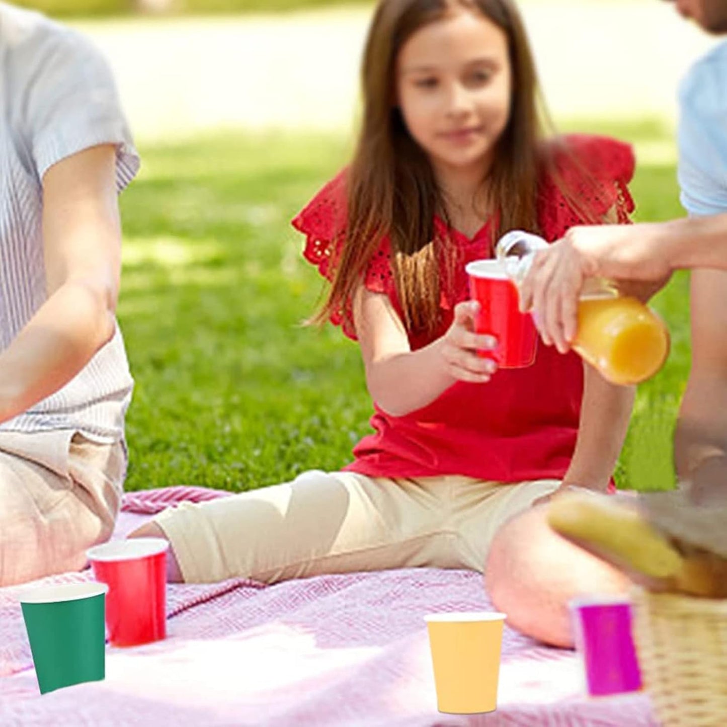 60 Stück Bunte Pappbecher, 250ml