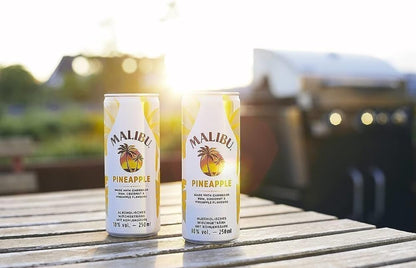 Malibu Pineapple – Fruchtig-Prickelnder Mix Aus Rum – 12 Dosen - 250ml (10 Vol.-%)